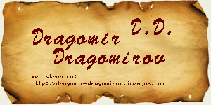 Dragomir Dragomirov vizit kartica